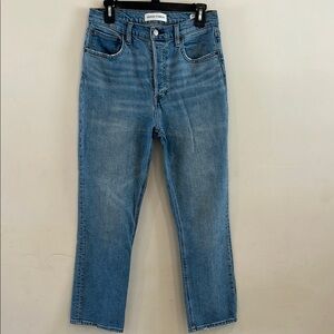 Denim Forum Blue Aritzia The Arlo High Rise Straight 28L